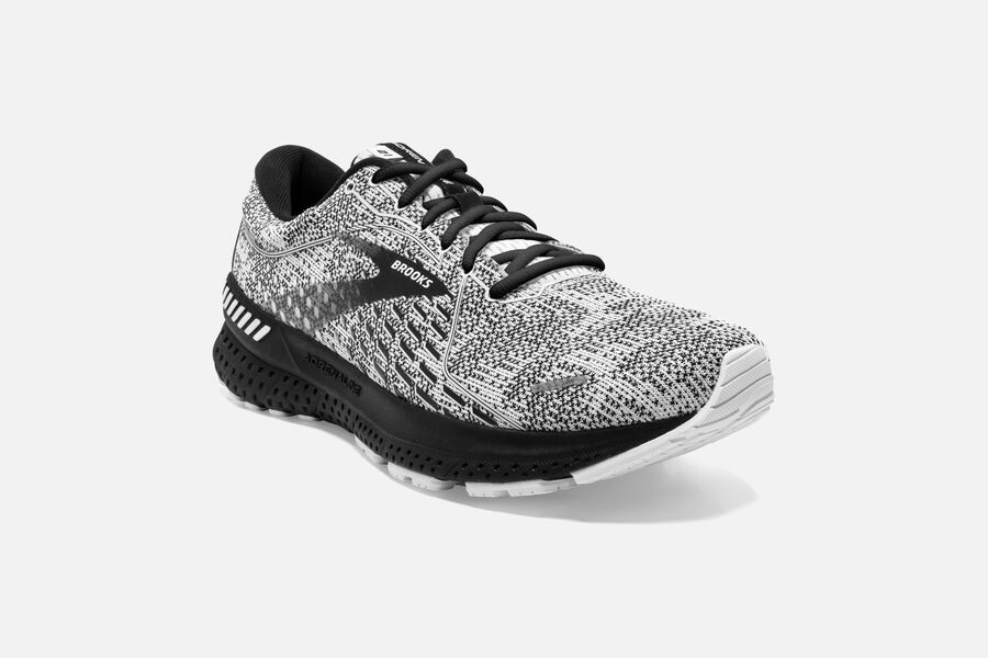 Brooks Running Shoes Mens White/Grey/Black - Adrenaline GTS 21 Road - 7139-FMUQW